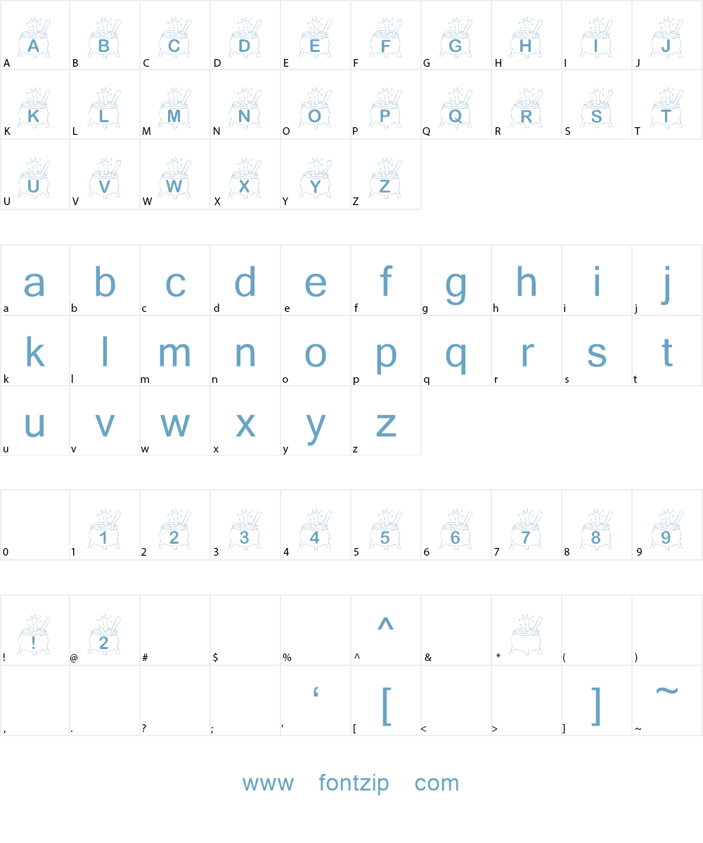 KR Nght's Brew! Font Character